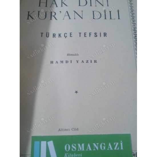HAK DİNİ KURAN DİLİ 6.CİLT (2.EL) HAK DİNİ KURAN DİLİ 6.CİLT (2.EL)